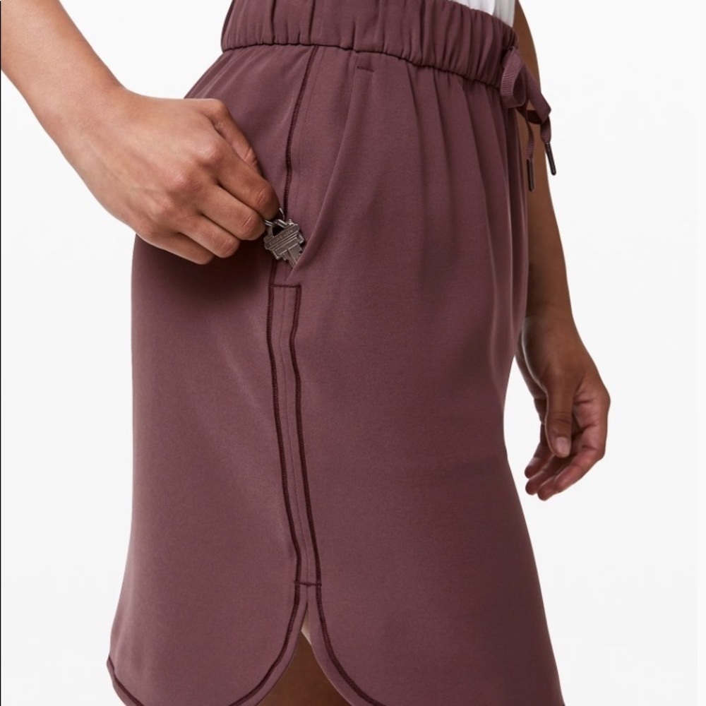 Lululemon On the Fly Skirt Woven: Cherry Cola - Picture 4 of 11
